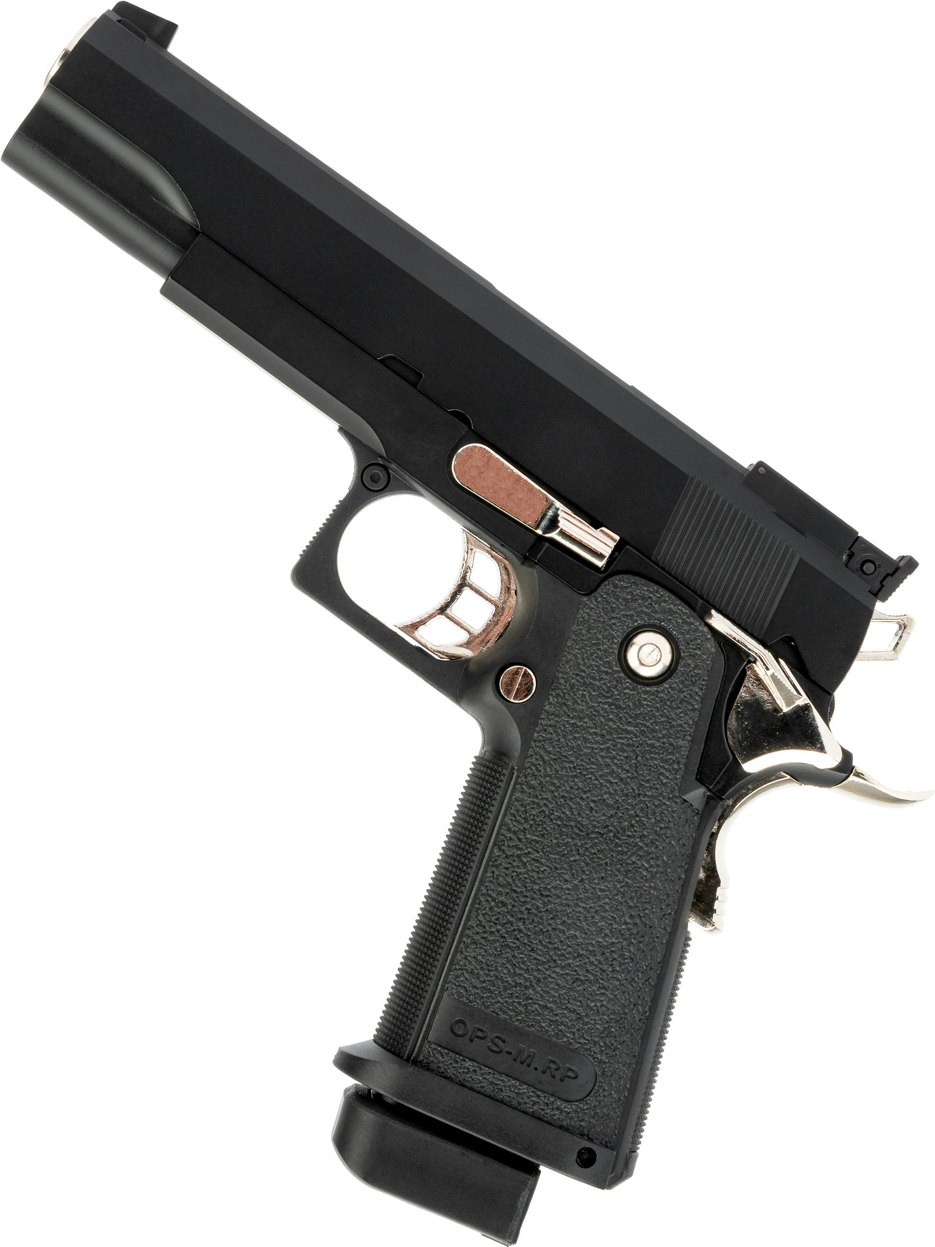 Golden Eagle 3302 Hi-Capa 5.1 Silver OPS GBB Pistol