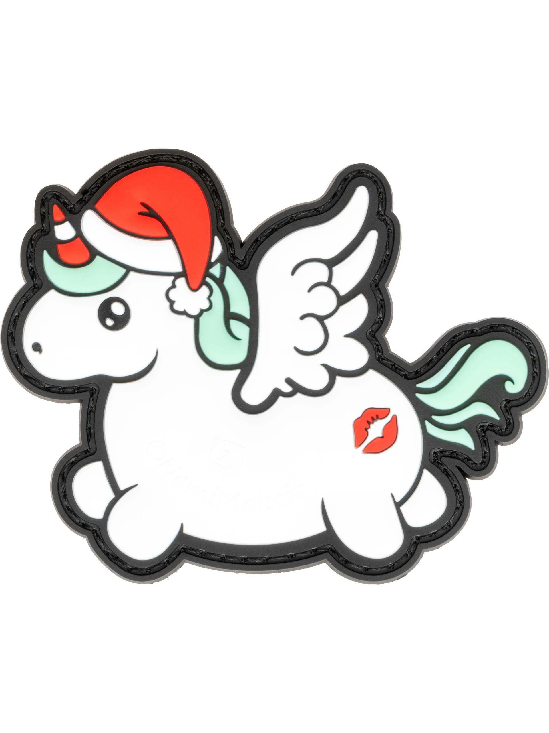 JTG Christmas Unicorn 3D PVC Morale Patch