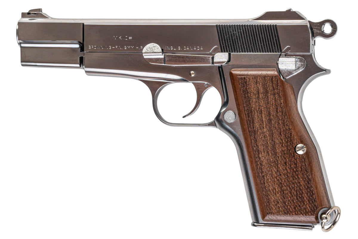Marushin Browning Hi-Power Canadian Model Gun (Silver with Wood Grip)