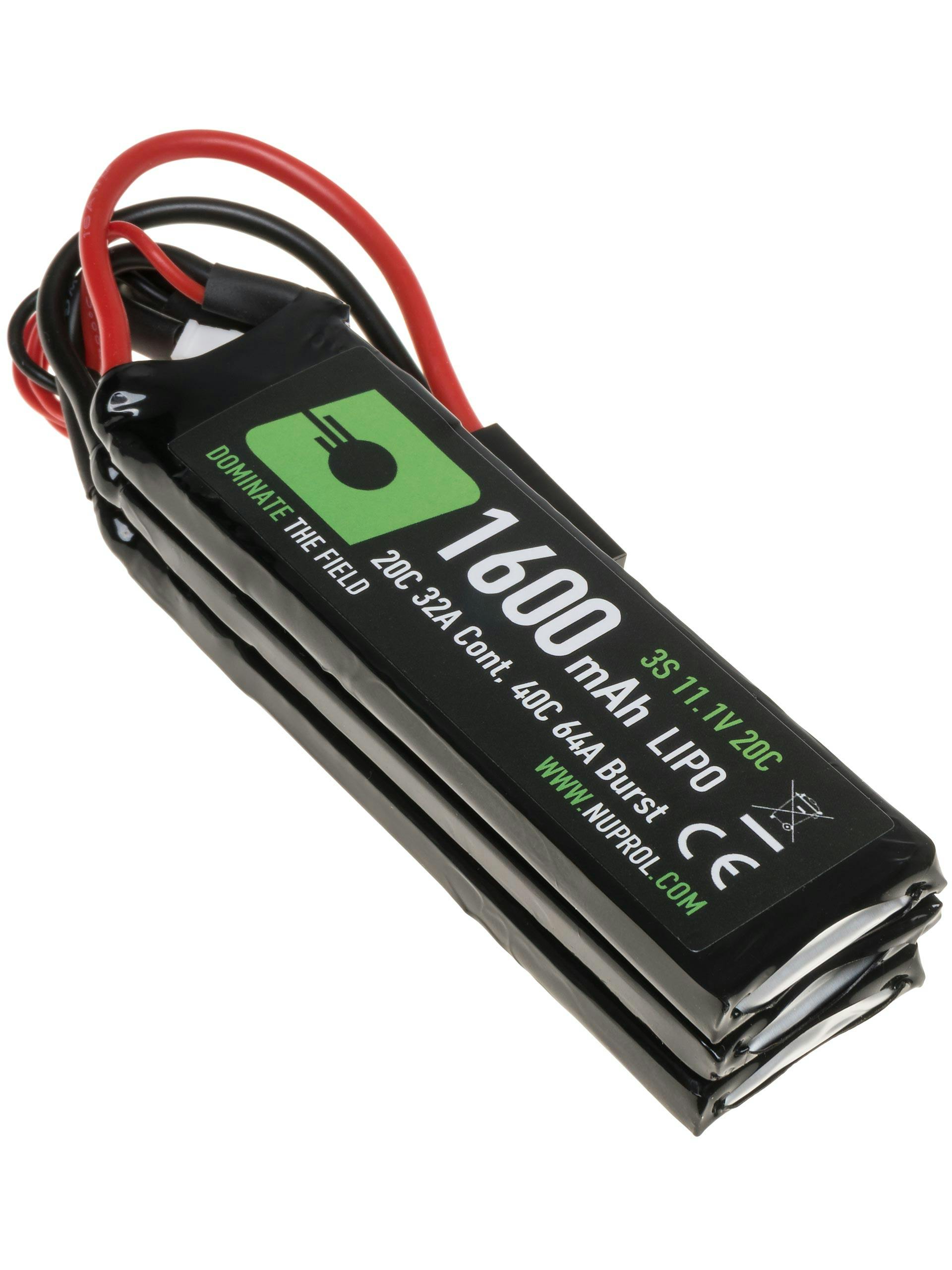NUPROL 11.1v 1600mAh 20c Crane LiPo Battery (Mini Tamiya)