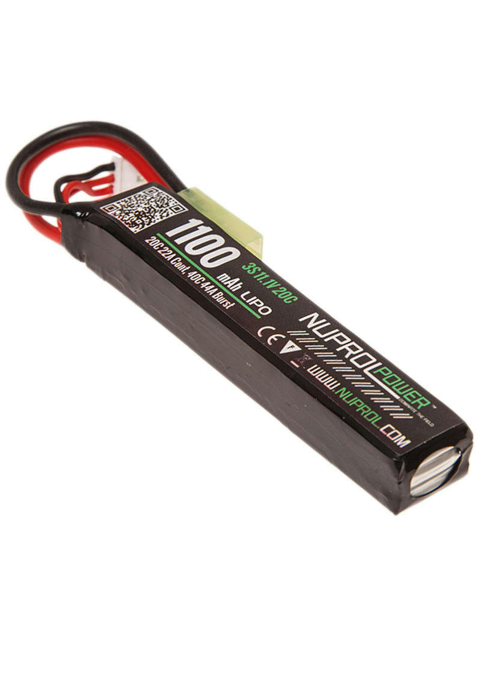 NUPROL 11.1v 1100mAh LiPo Stick Battery (Mini Tamiya)