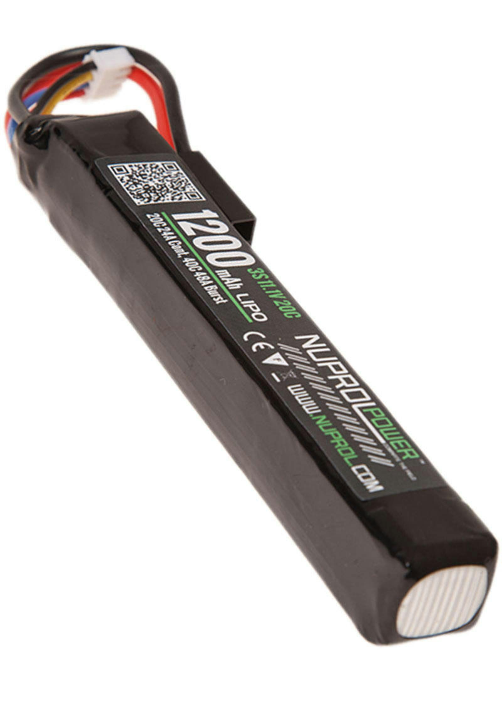 NUPROL 11.1v 1200mAh 20c Stock Tube Stick LiPo Battery (Mini Tamiya)