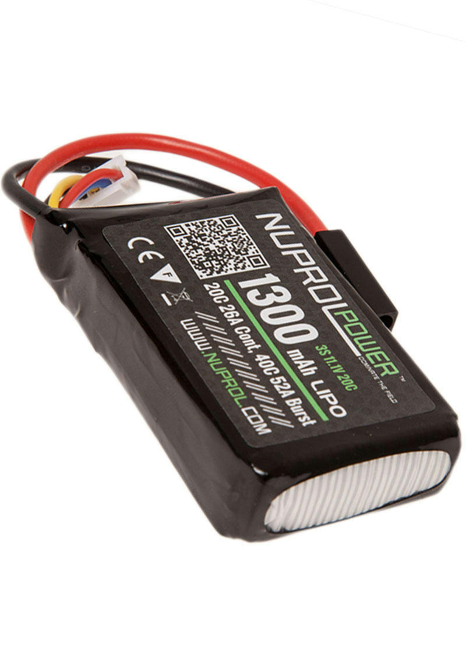 NUPROL 11.1v 1300mAh 20c Micro PEQ LiPo Battery (Mini Tamiya)