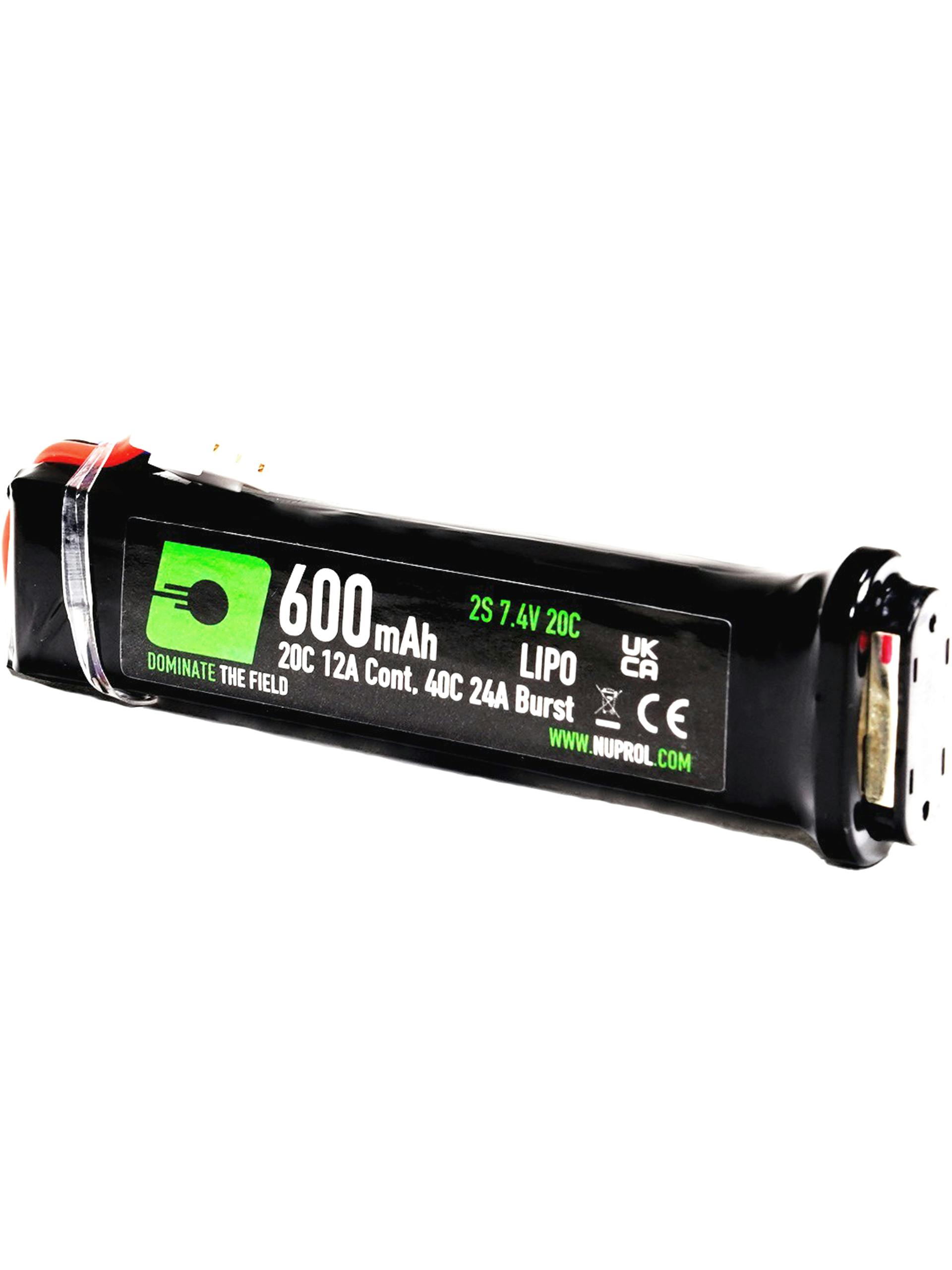 NUPROL 7.4v 600mAh LiPo AEP Battery