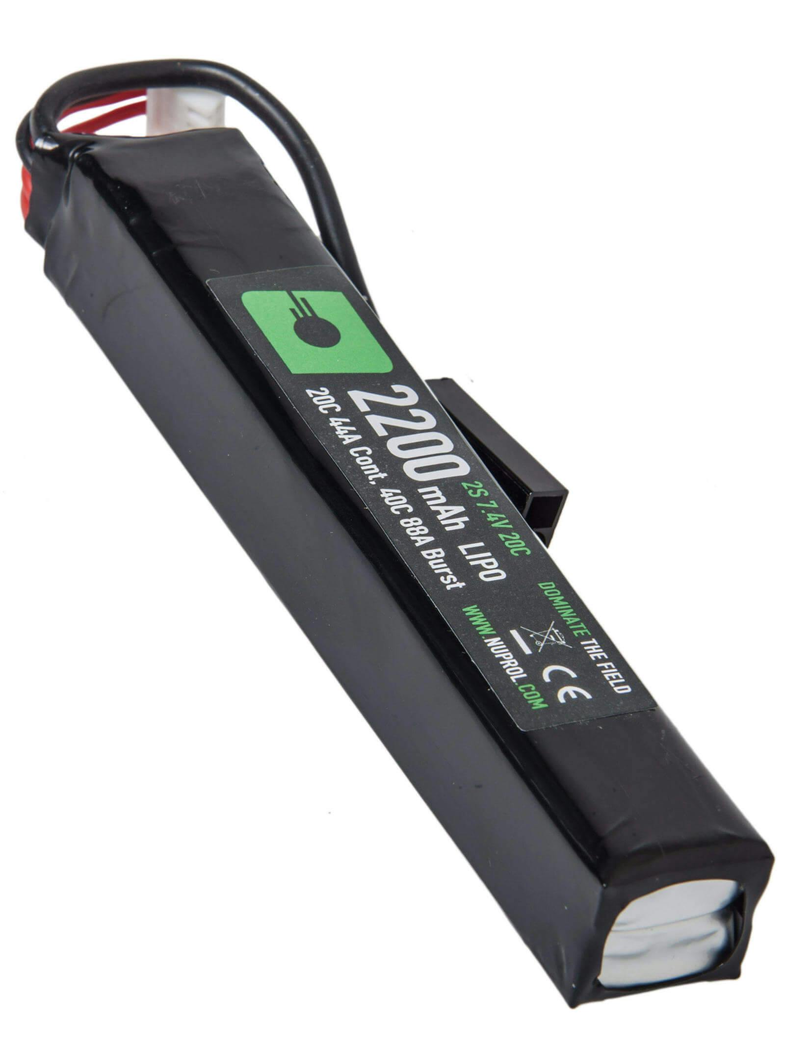 NUPROL 7.4v 2200mAh LiPo Stick Battery (Mini Tamiya)