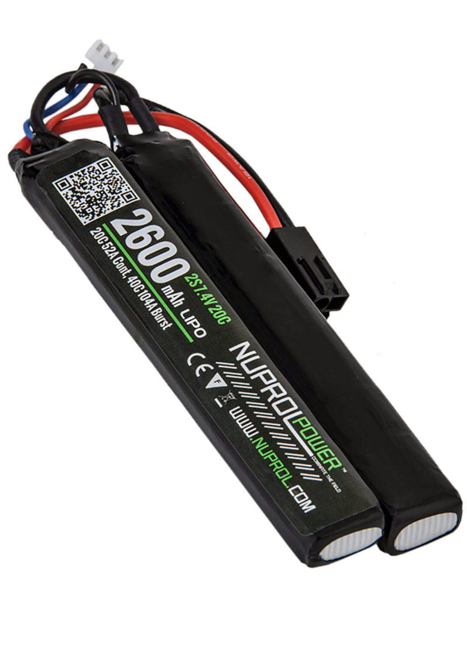 NUPROL 7.4v 2600mAh 20c LiPo Crane Battery
