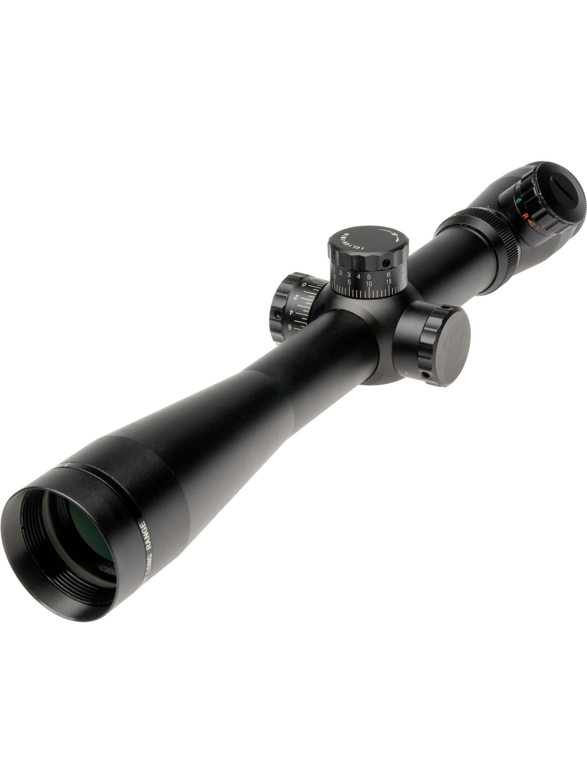 PCS M3 3.5-10x40 Scope - Red/Green Illuminated Reticle w/Scope Rings
