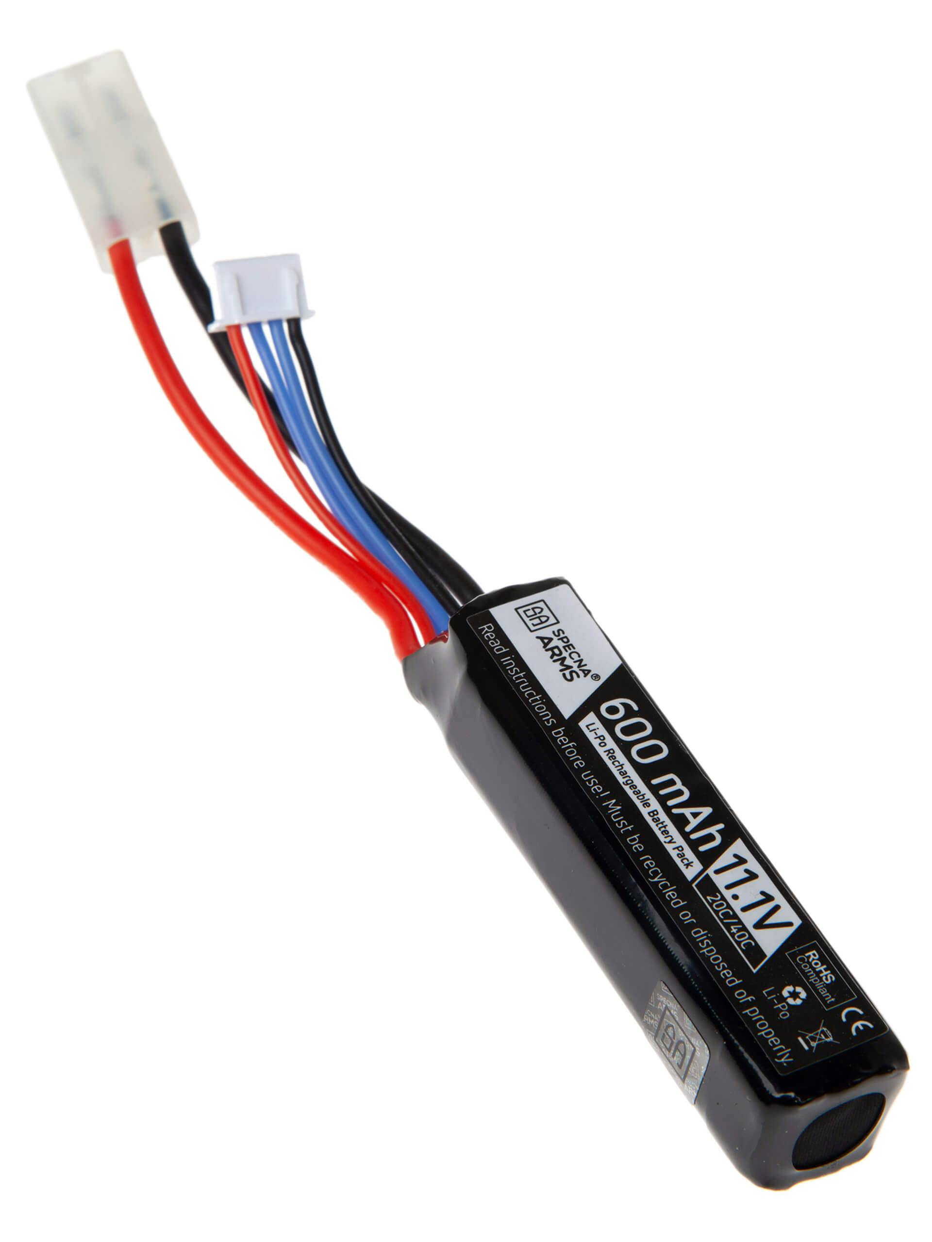Specna Arms 11.1V 600mAh 20/40C for PDW (Mini Tamiya)