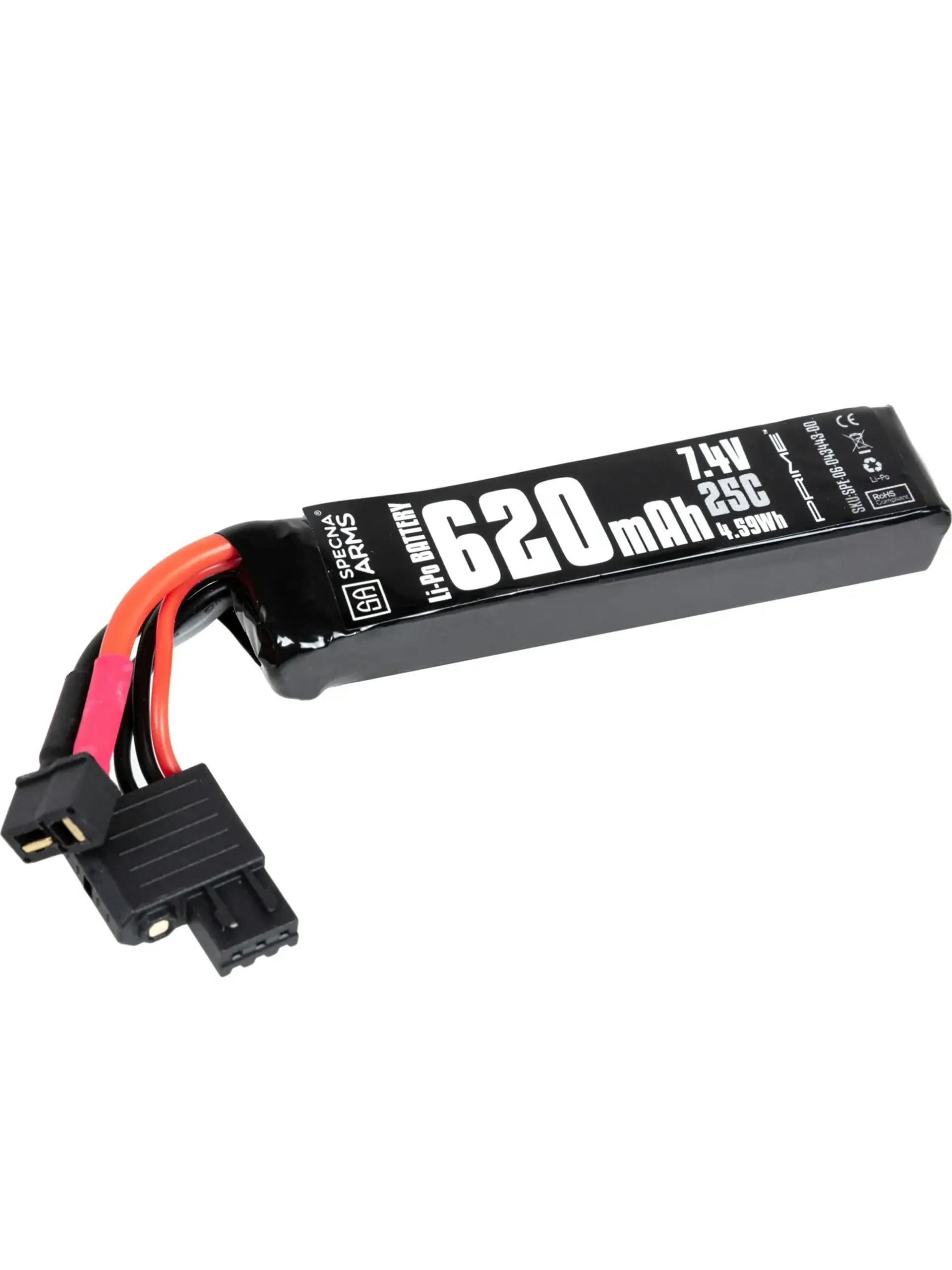 Specna Arms Gens Ace 7.4V 25C 620mAh G-Tech battery for AEPs (Mini Deans)