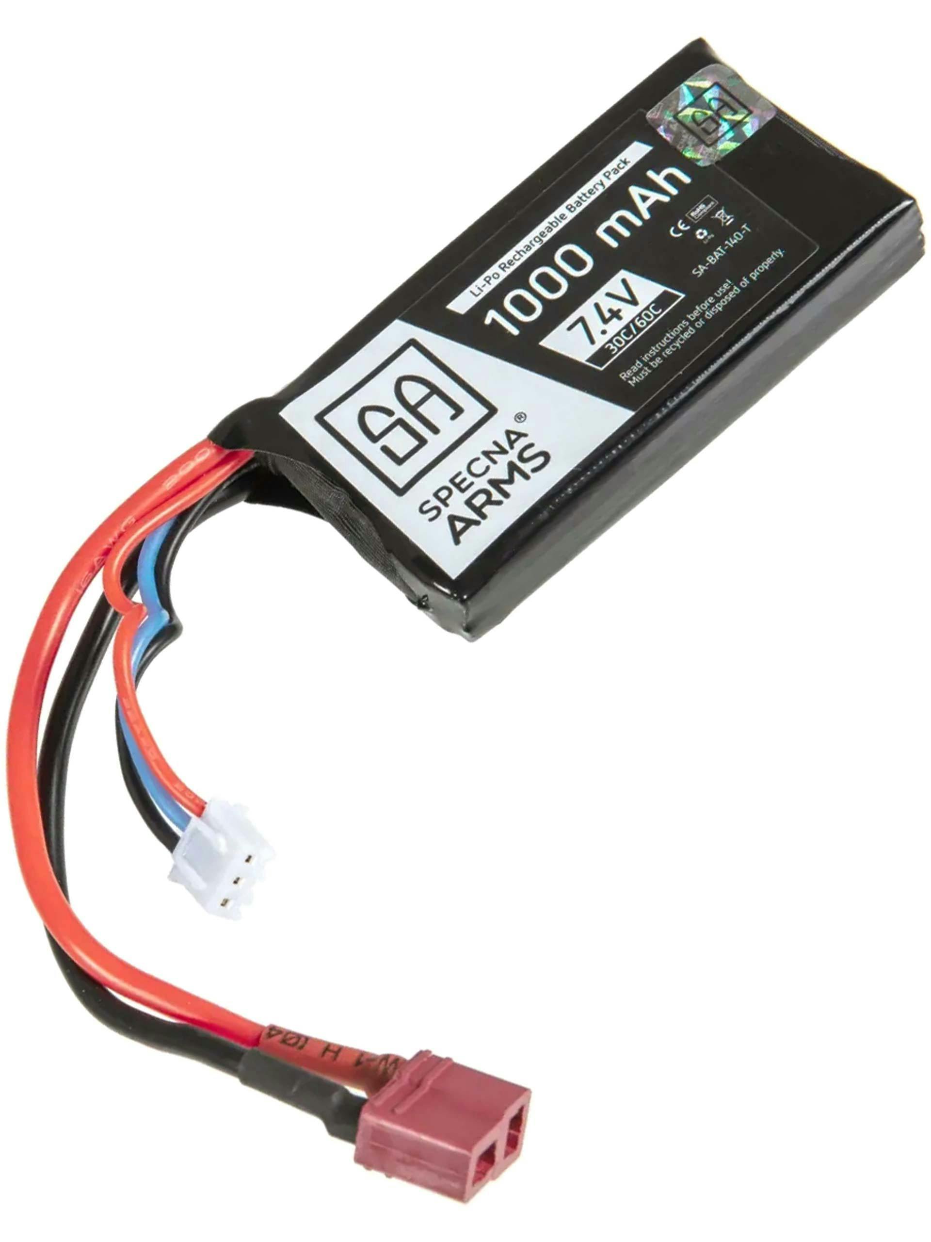 Specna Arms 7.4V 1000mAh 30C Micro PEQ LiPo Battery (Deans)