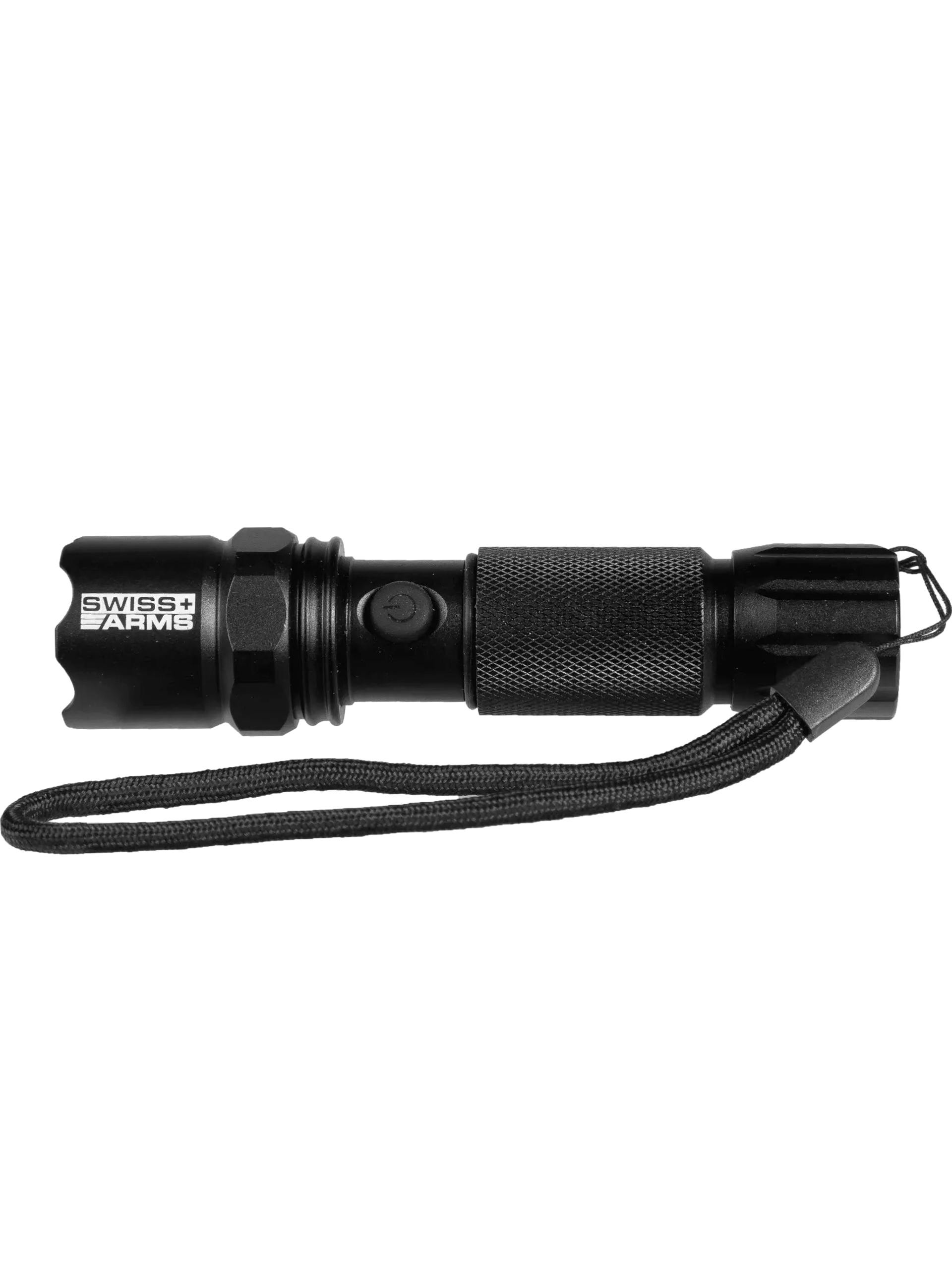 Swiss Arms Rechargeable Green Flashlight with Picatinny Rail Mount