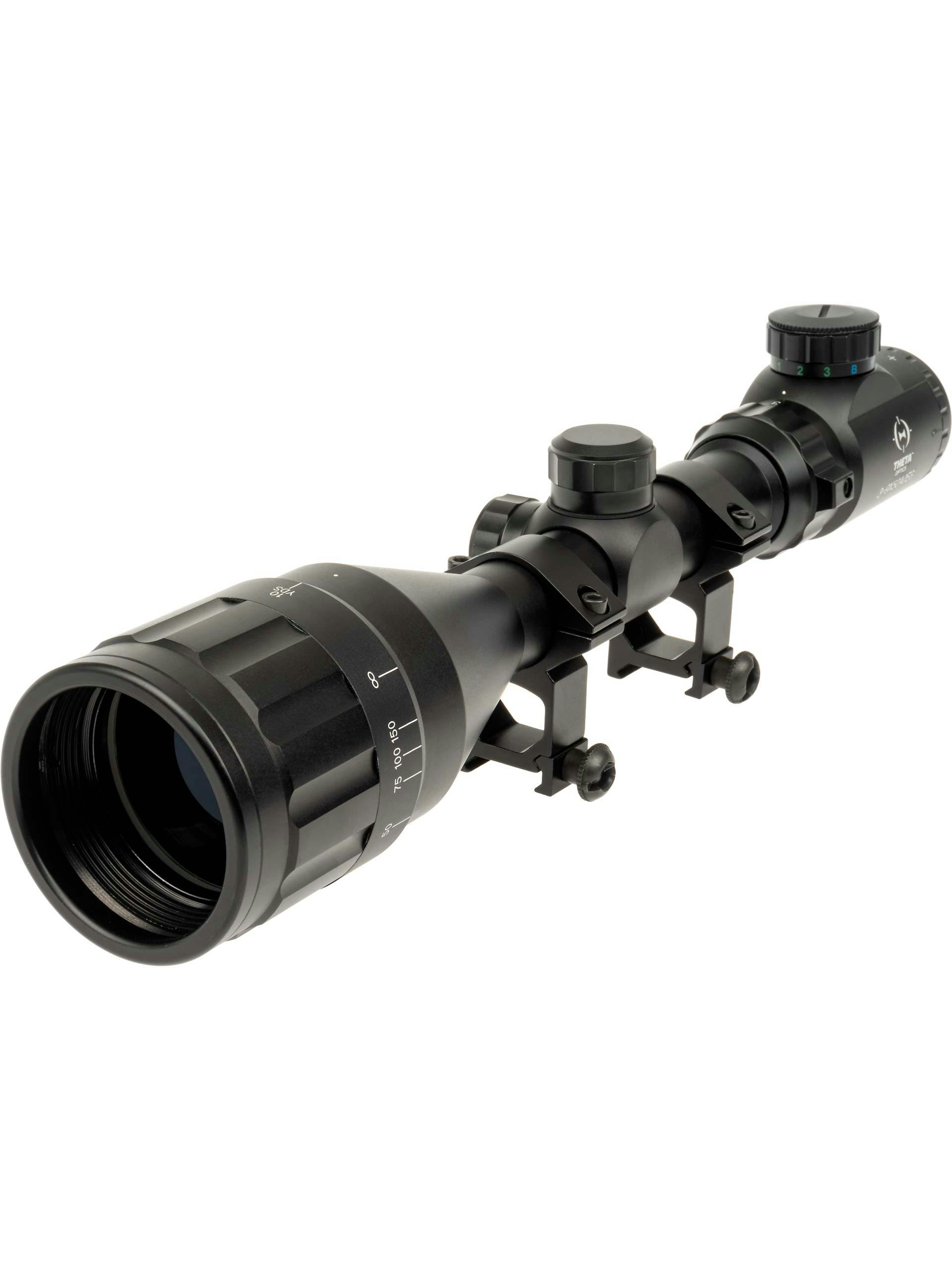 Theta Optics 3-9x50 AOEG Illuminated Rifle Scope