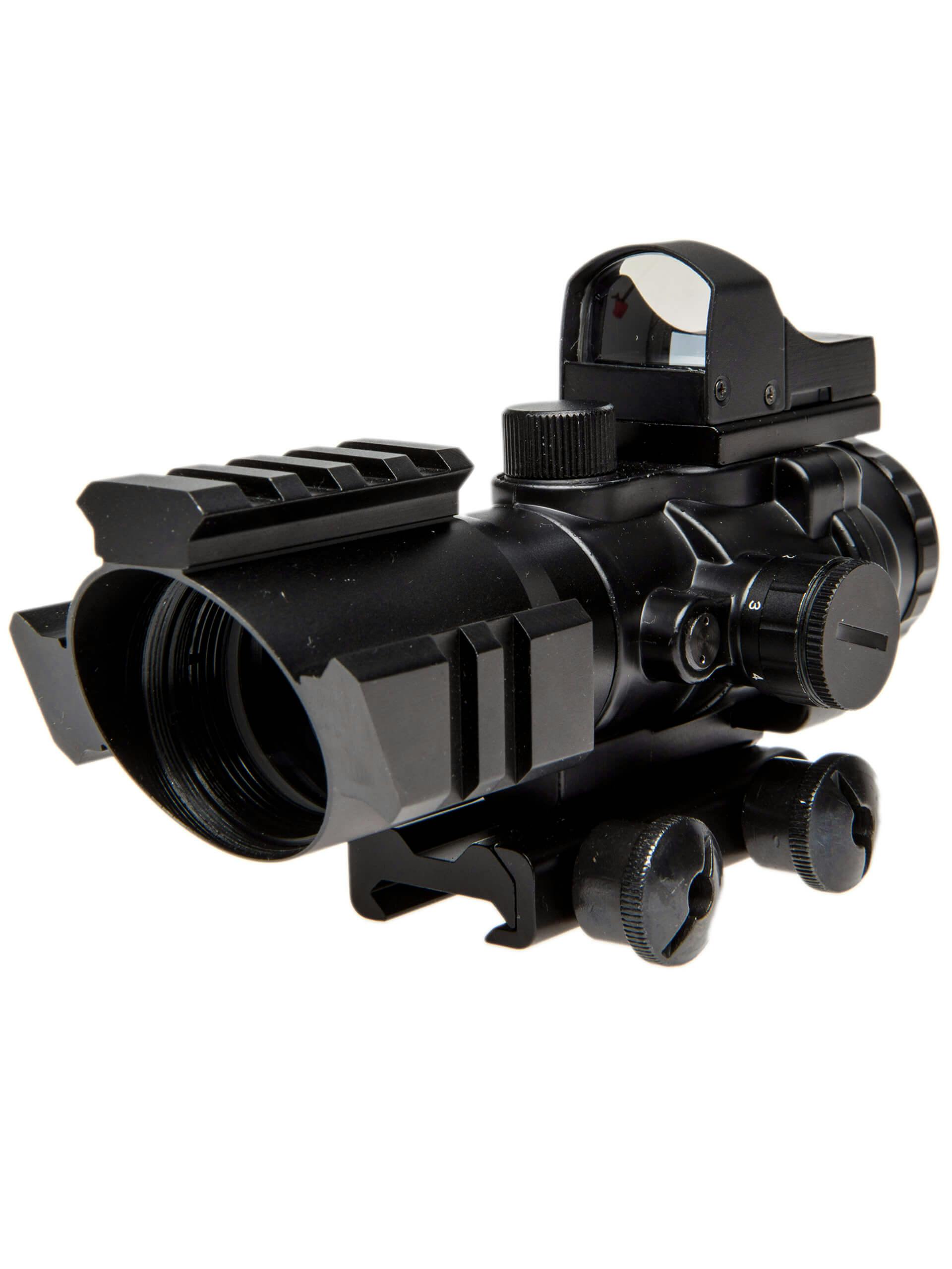 Theta Optics Rhino 4x32 Scope with Micro Red Dot Sight