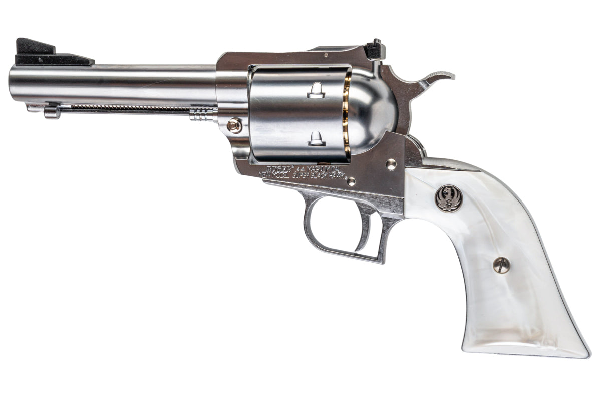 Marushin Super Blackhawk X Cartridge Series 4.62inch Gas Revolver (White Pearl Grip/ Silver)