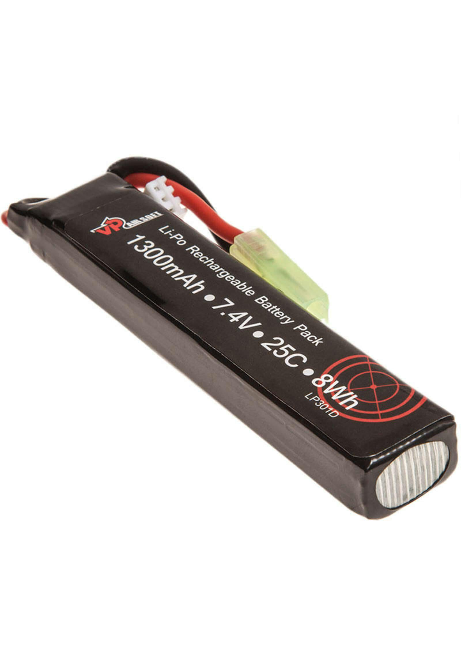 VP Racing 7.4v 1300mAh 25C LiPo Stick Battery (Mini Tamiya)