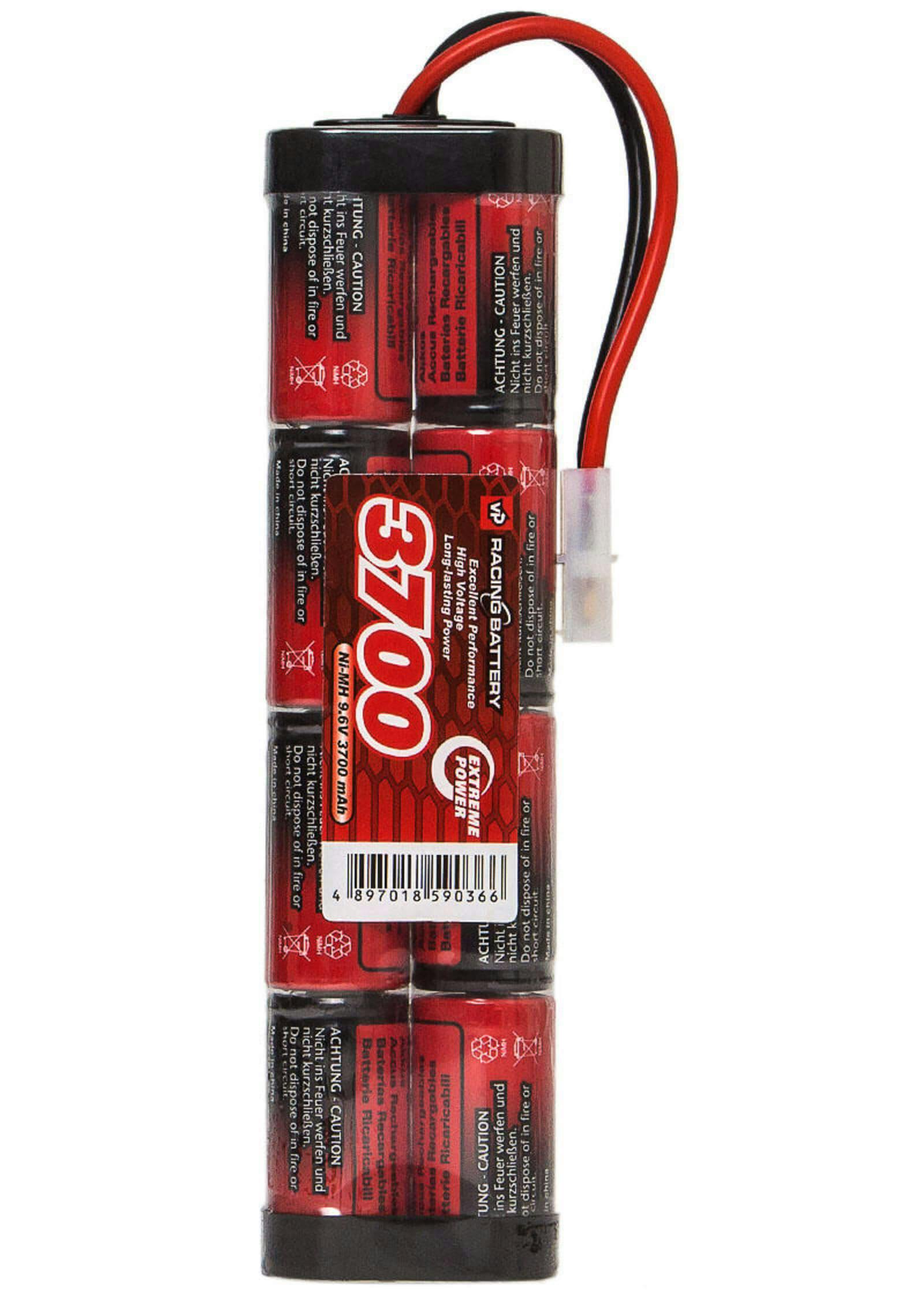 VP Racing 9.6V 3700mAh Ni-MH Block Battery (Large Tamiya)