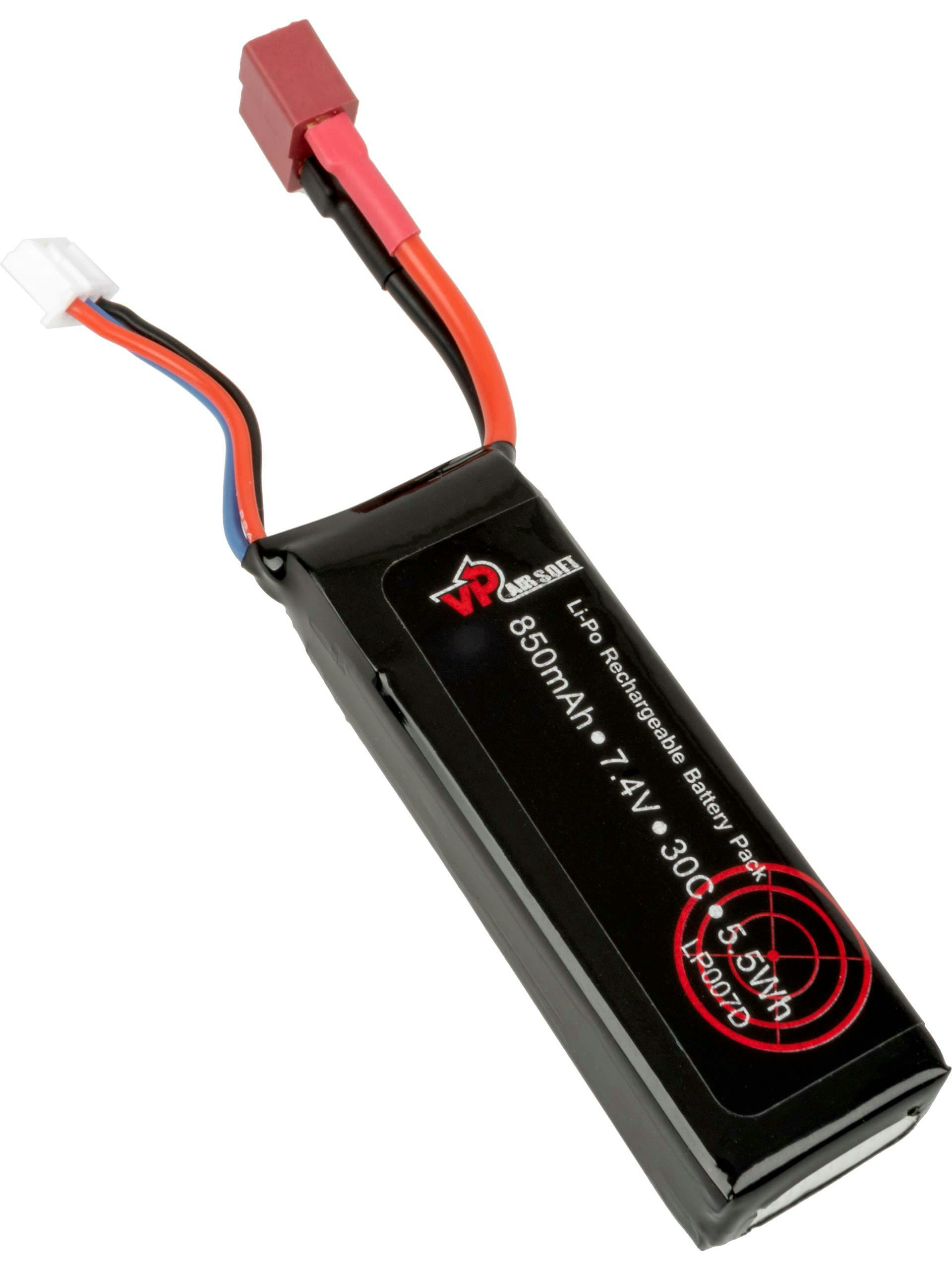 VP Racing 7.4v 850mAh 30c LiPo Block Battery (Deans)