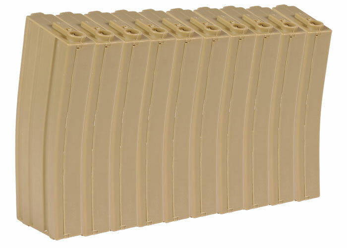 10-pk Elite Force M4/M16 Mid-Cap Rifle Magazine, Dark Earth Brown, 140 Rds