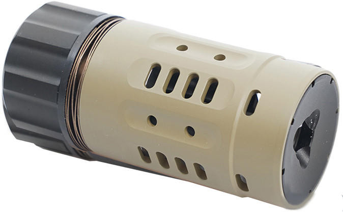 5KU DA Enhanced 14mm CCW Muzzle Brake, Tan