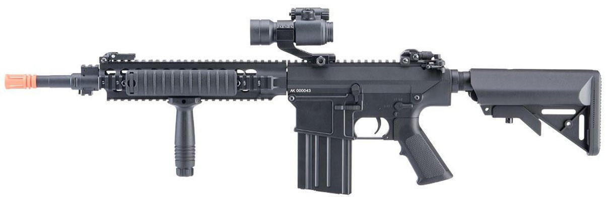 A&K Full Metal SR-25K Airsoft AEG Rifle, Black