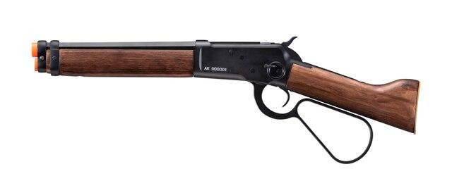 A&K M1873 "Mares Leg" Lever Action Green Gas Airsoft Rifle, Black