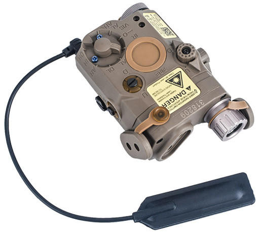 ACW LA-5 PEQ15 Illuminator with Flashlight and Visible and IR Red Laser, Dark Earth