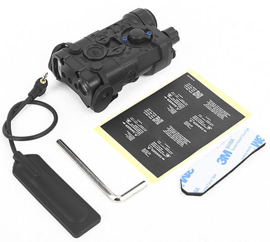 ACW NGAL Red Laser + White Light Version PEQ Box, Black