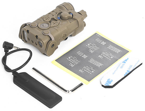 ACW NGAL Red Laser + White Light Version PEQ Box, Desert Tan