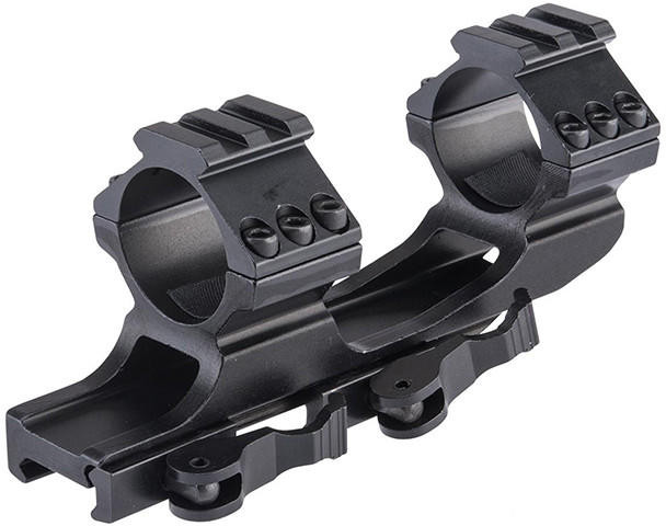 ACW Top Rail Extended Cantilever Quick Detach Scope Mount, Black