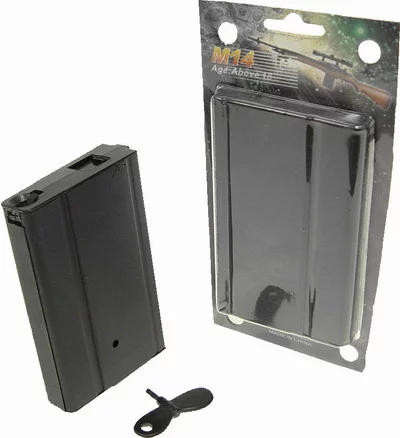 AGM M14 Metal 300 Rounds Hi-Cap Magazine, Black