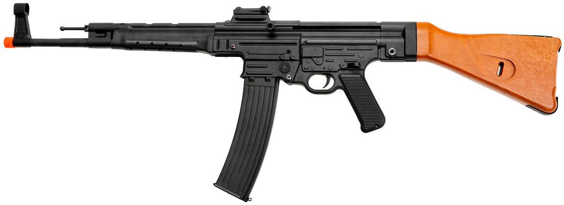 AGM STG44 WWII Full Metal Sturmgewehr Airsoft AEG Rifle w/ Imitation Wood Stock Furniture, Black/Woo