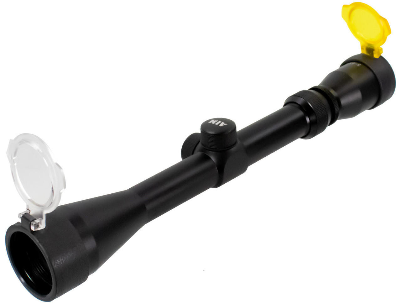 Aim Sports 3-9x40 P4 Sniper Scope/Flip-Up Lens Covers & Rings, Black