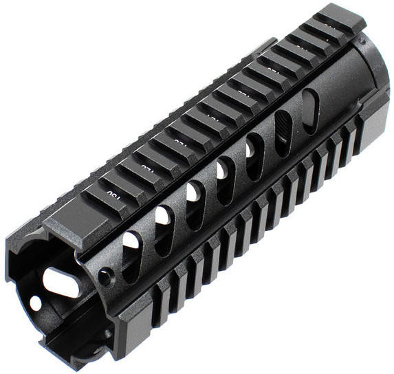 Aim Sports AR 7" Free Float Carbine Length Quad Rail/V3, Black