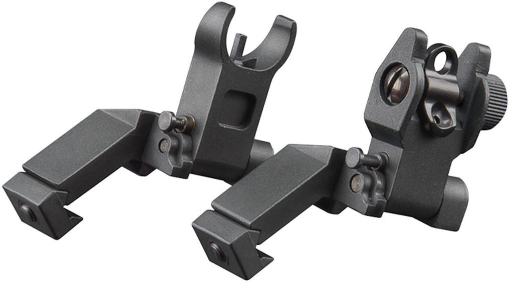 Aim Sports AR Low Profile 45 Degree Flip-Up Sight Set, Black