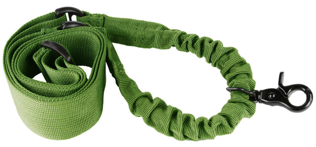 Aim Sports One Point Bungee Rifle Sling 25" Adjustable, Green