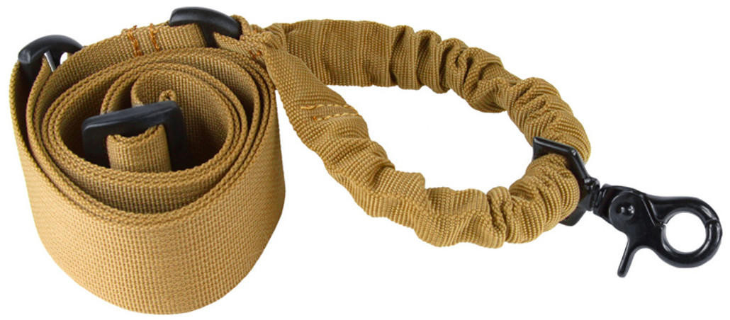 Aim Sports One Point Bungee Rifle Sling 25" Adjustable, Tan