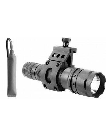 AIM Sports Tactical Flashlight w/ Offset Mount, 500 Lumens, Black