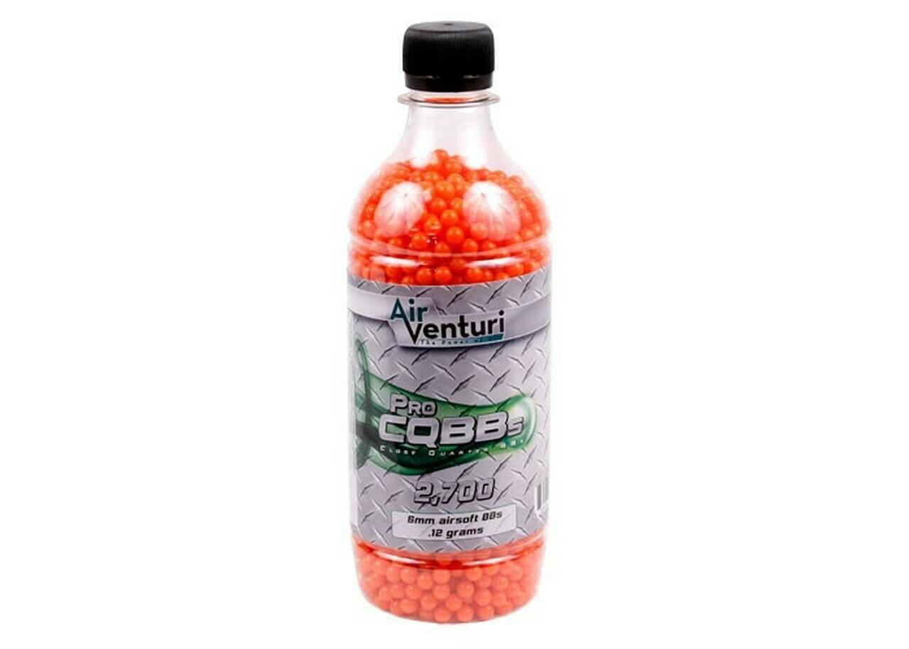 Air Venturi CQBBs 6mm airsoft BBs, 0.12g, 2700 rds, Orange