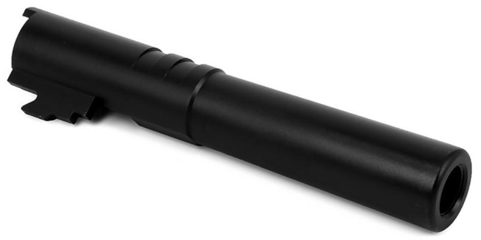 Airsoft Masterpiece .45 ACP Steel Threaded Fixed Outer Barrel for Hi-Capa 4.3, Black