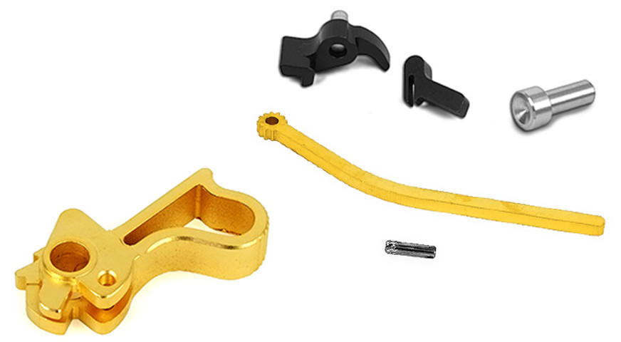 Airsoft Masterpiece CNC Steel Hammer & Sear Set for Marui Hi-Capa Infinity Commander, Gold