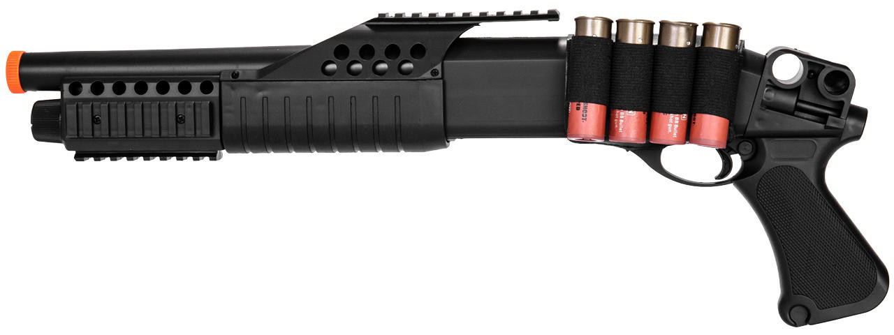 AMA Spring RIS Pistol Grip Airsoft Shotgun, Black