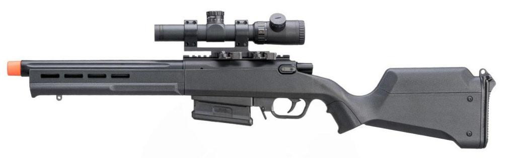 AMOEBA Striker S2 Gen2 Bolt Action Scout Airsoft Rifle w/ M-LOK Handguard, Black