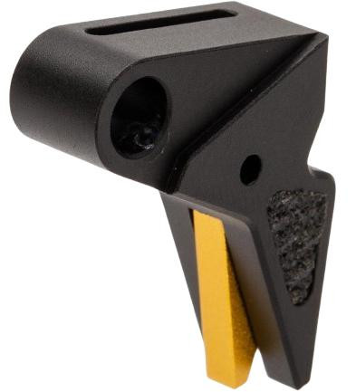 Angel Custom CNC Flat Trigger for KWA ATP, Black/Gold
