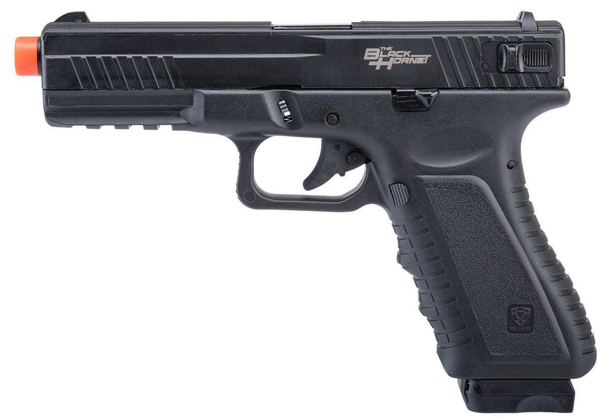 APS XTP Black Hornet Full Auto CO2 Gas Blowback Airsoft Pistol, Black