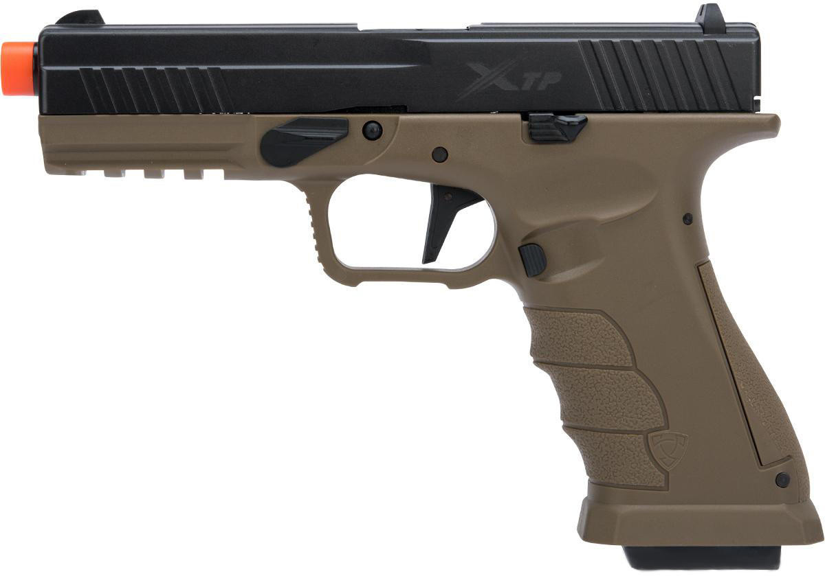 APS XTP CO2 Gas Blowback Airsoft Pistol, Desert/Black
