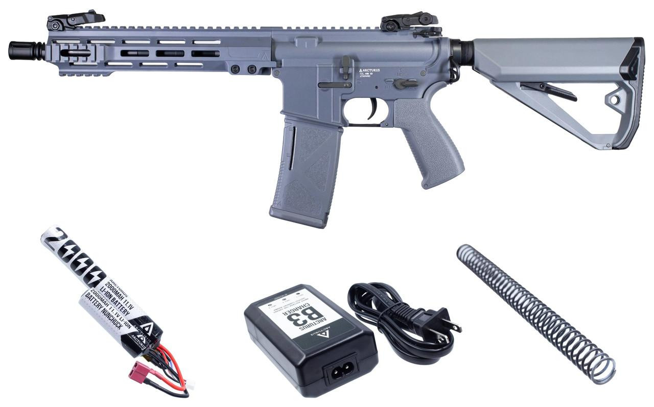 Arcturus LWT MK-I CQB 10" M-LOK AEG Sport Airsoft Rifle Starter Pack, Gray