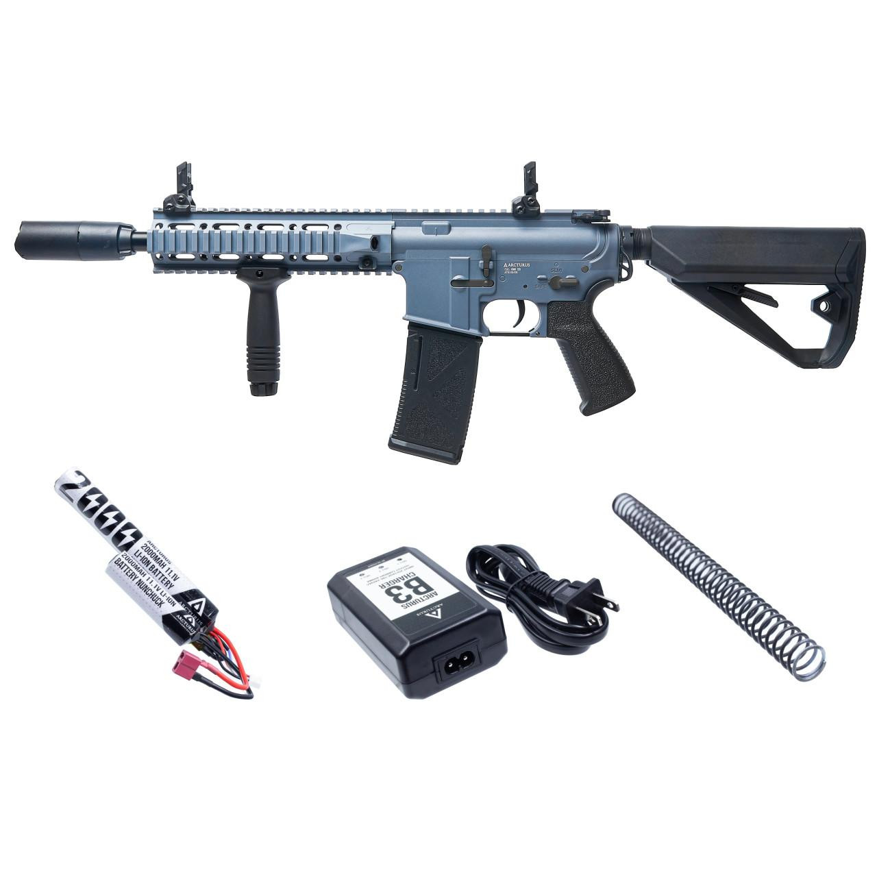 Arcturus LWT MK-II CQB 10" AEG Sport ARC SE Airsoft Rifle Starter Pack, Grey