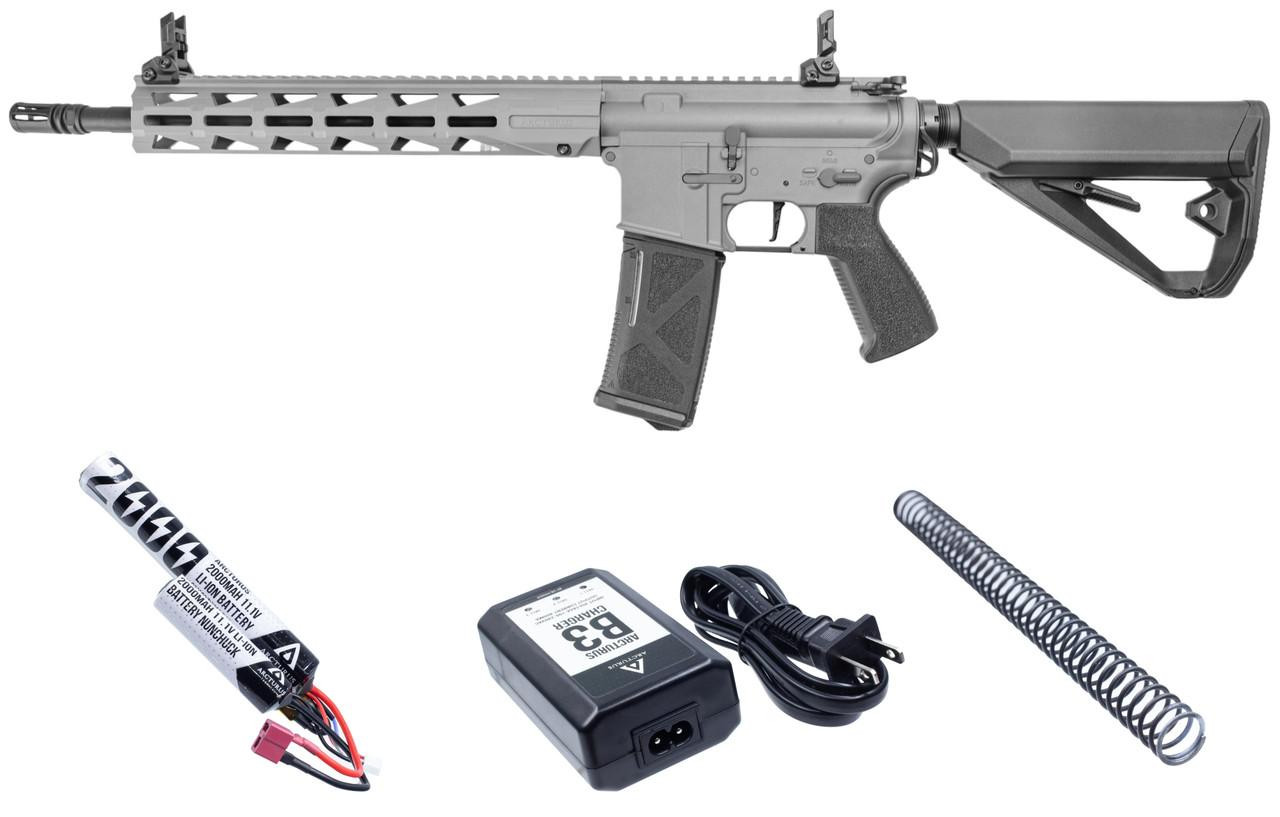 Arcturus LWT MK-III Carbine 12" Sport AEG SE Airsoft Rifle Starter Pack, Grey