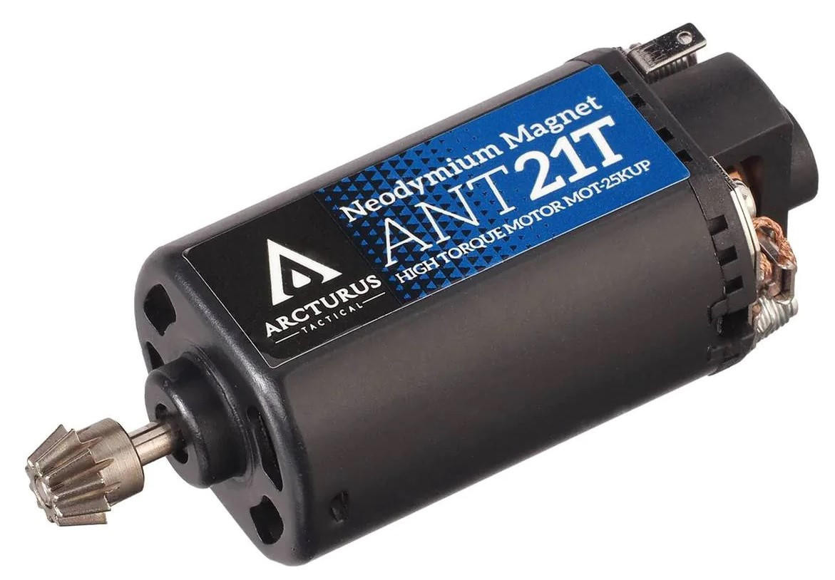 Arcturus Tactical High Torque 25K Neodymium 21T w/ MIM Steel Pinion Gear Airsoft AEG Motor, Short
