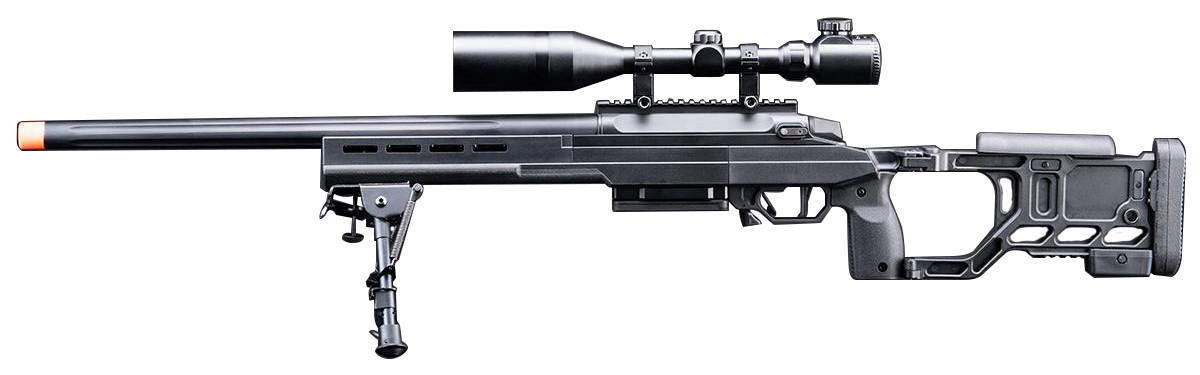 ARES EMG Helios EV03 Tactical Bolt Action Airsoft Sniper Rifle, Black